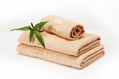 DOSSA Bambupyyheliina setti beige